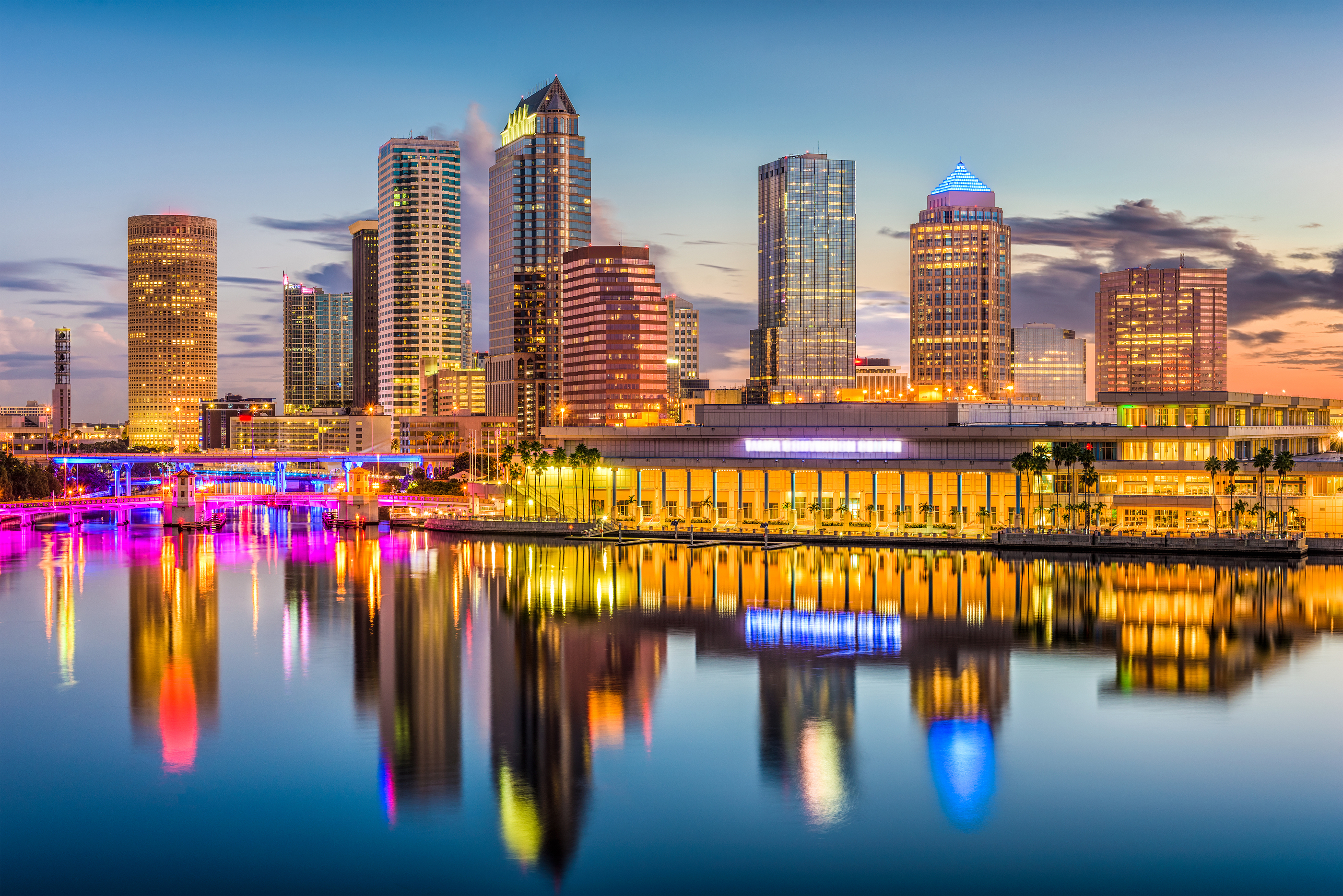  Tampa  Florida USA  downtown skyline on the river 
